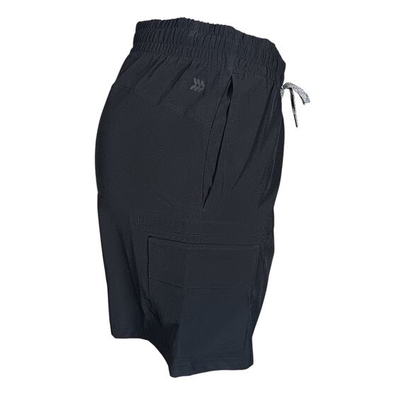 All In Motion 7" Cargo Shorts S Black Elastic Waist / Drawstring 5 Pockets - Picture 4 of 11